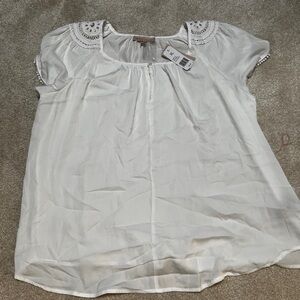 Philosophy White Blouse with Embroidered Details